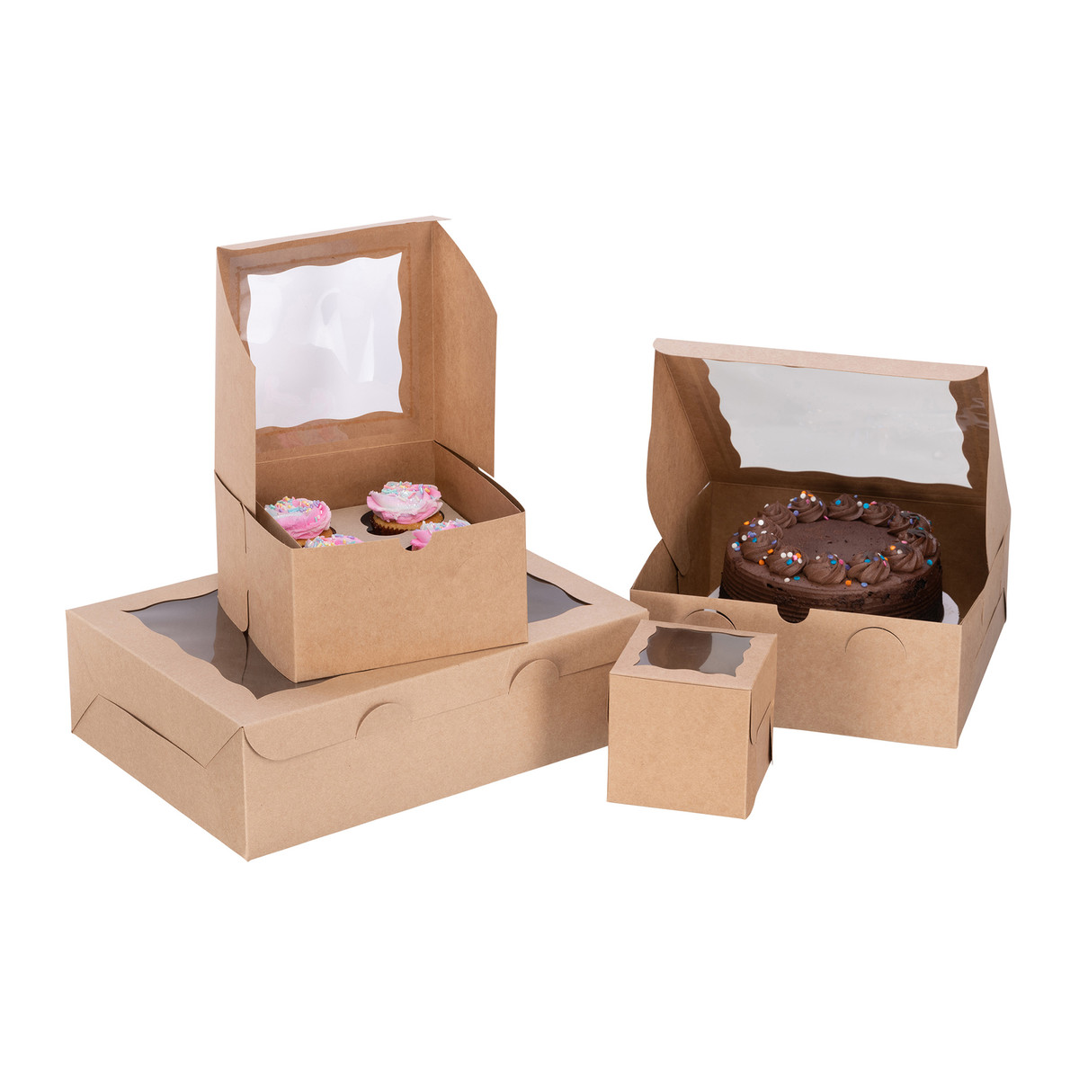 Image des boîtes de boulangerie Kraft à fenêtre