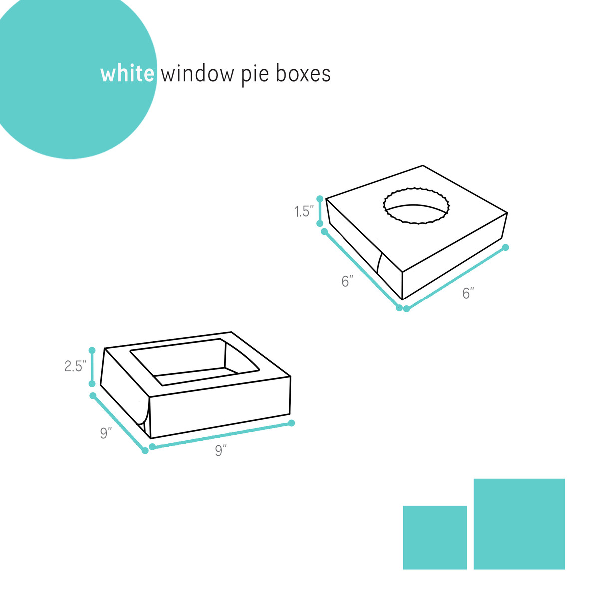 Image of White Window Pie Boxes