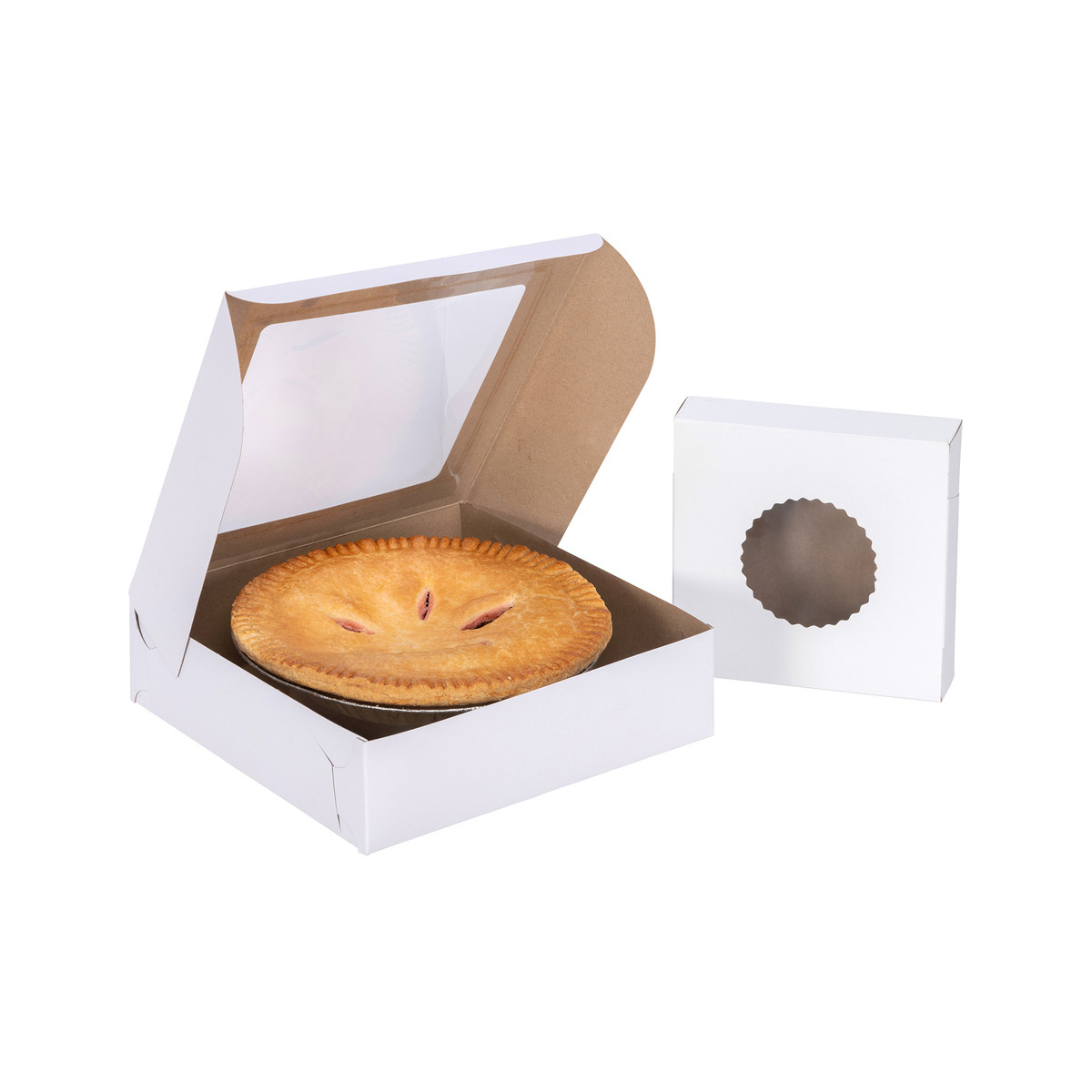 Image of White Window Pie Boxes Image of White Window Pie Boxes