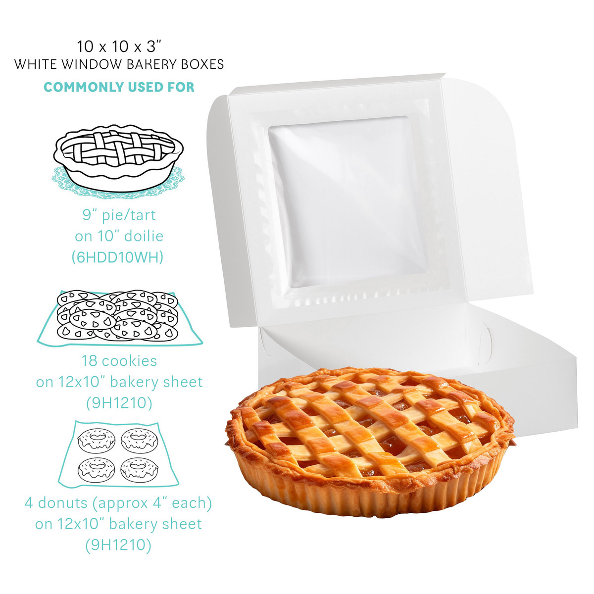 10 x 10 x 3in.