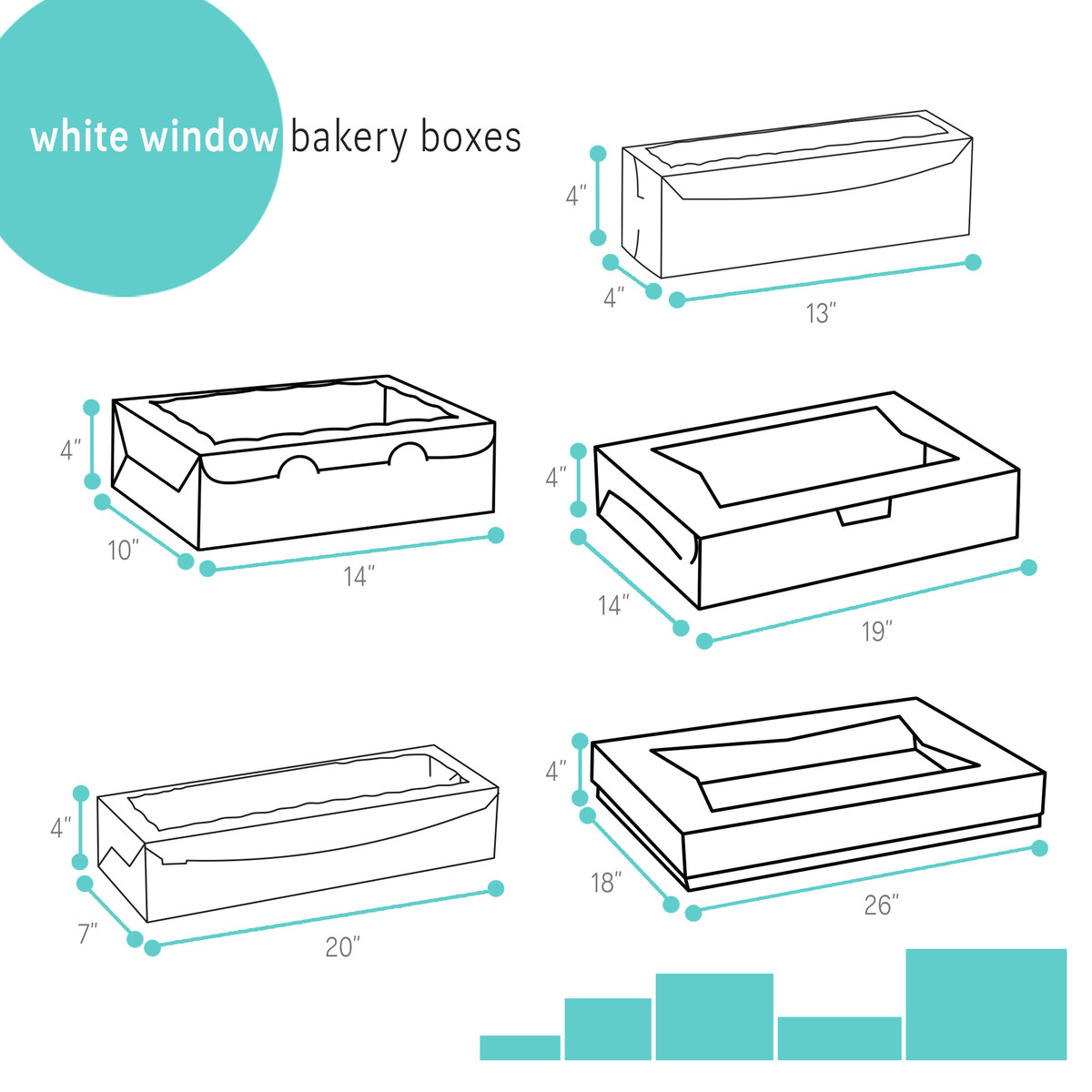 Image of White Window Bakery Boxes
