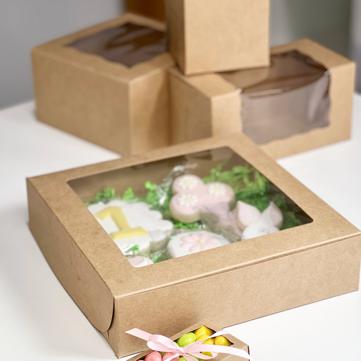 Image of Kraft Window Pie Boxes