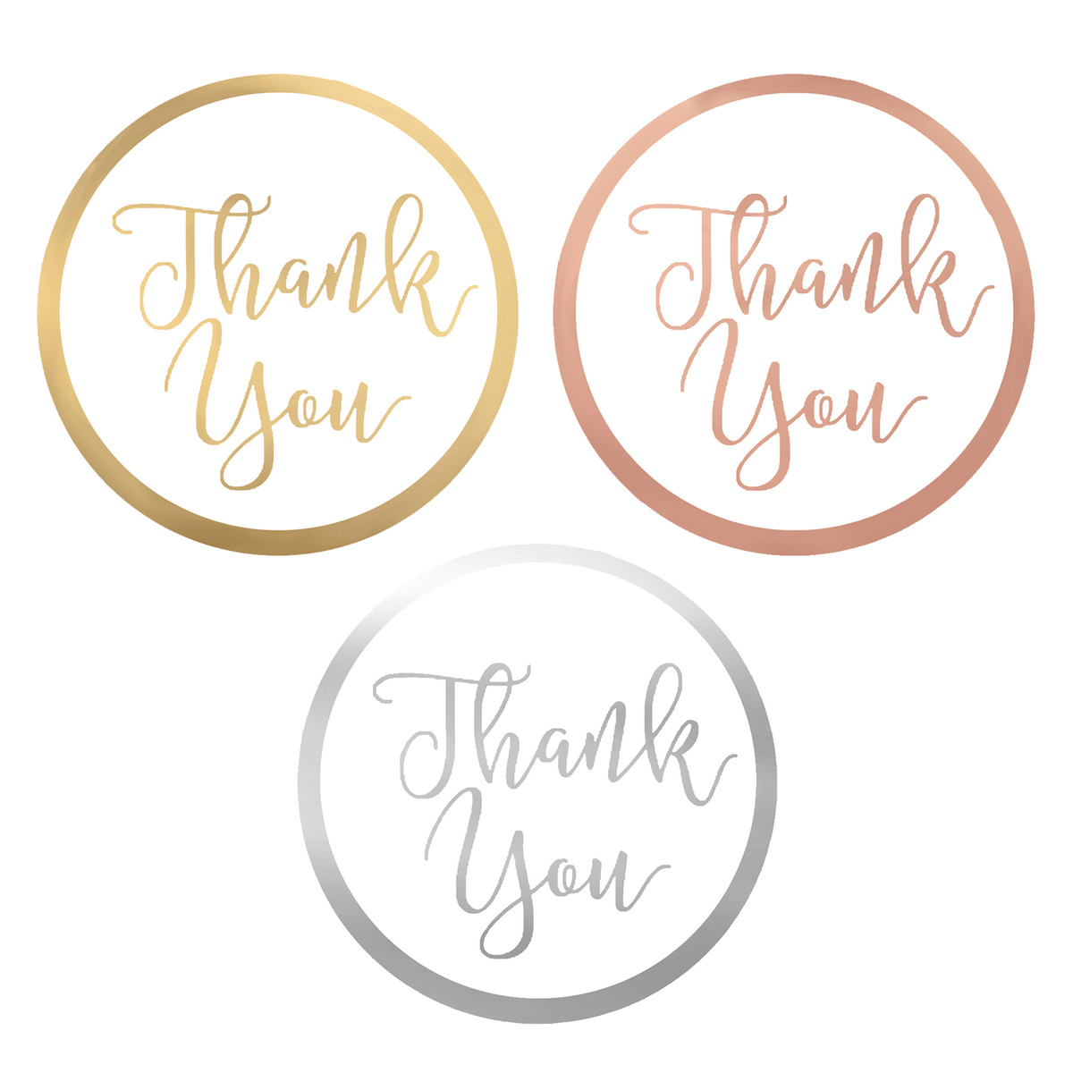 Image of Foil Thank You Stickers
