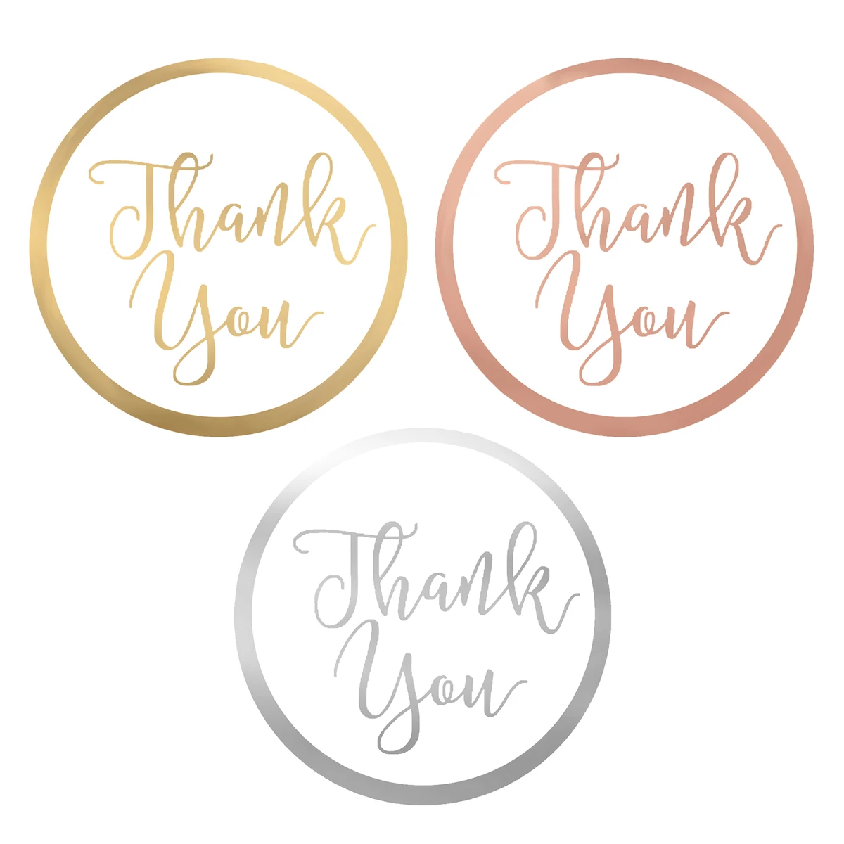 Image of Foil Thank You Stickers
