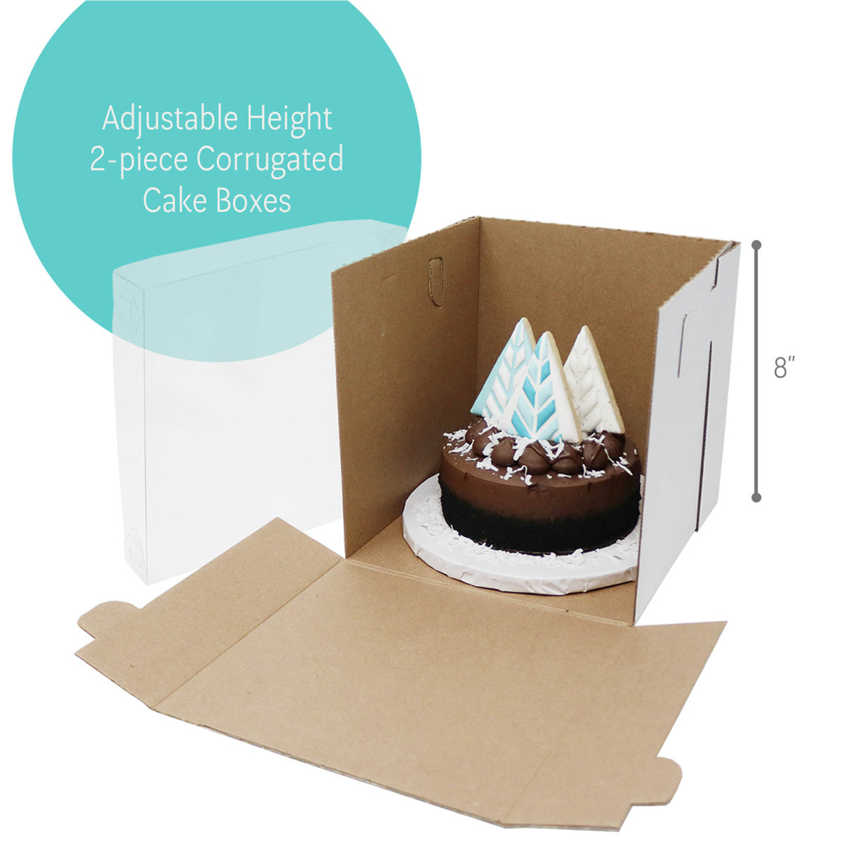 Image of Adjustable Corrugate Cake Boxes Image of Adjustable Corrugate Cake Boxes