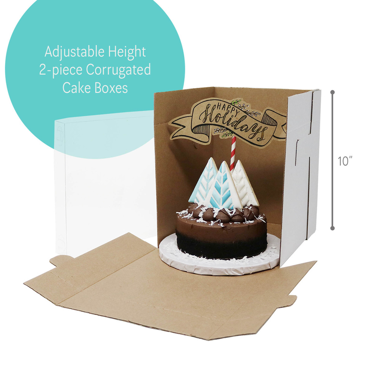 Image of Adjustable Corrugate Cake Boxes Image of Adjustable Corrugate Cake Boxes