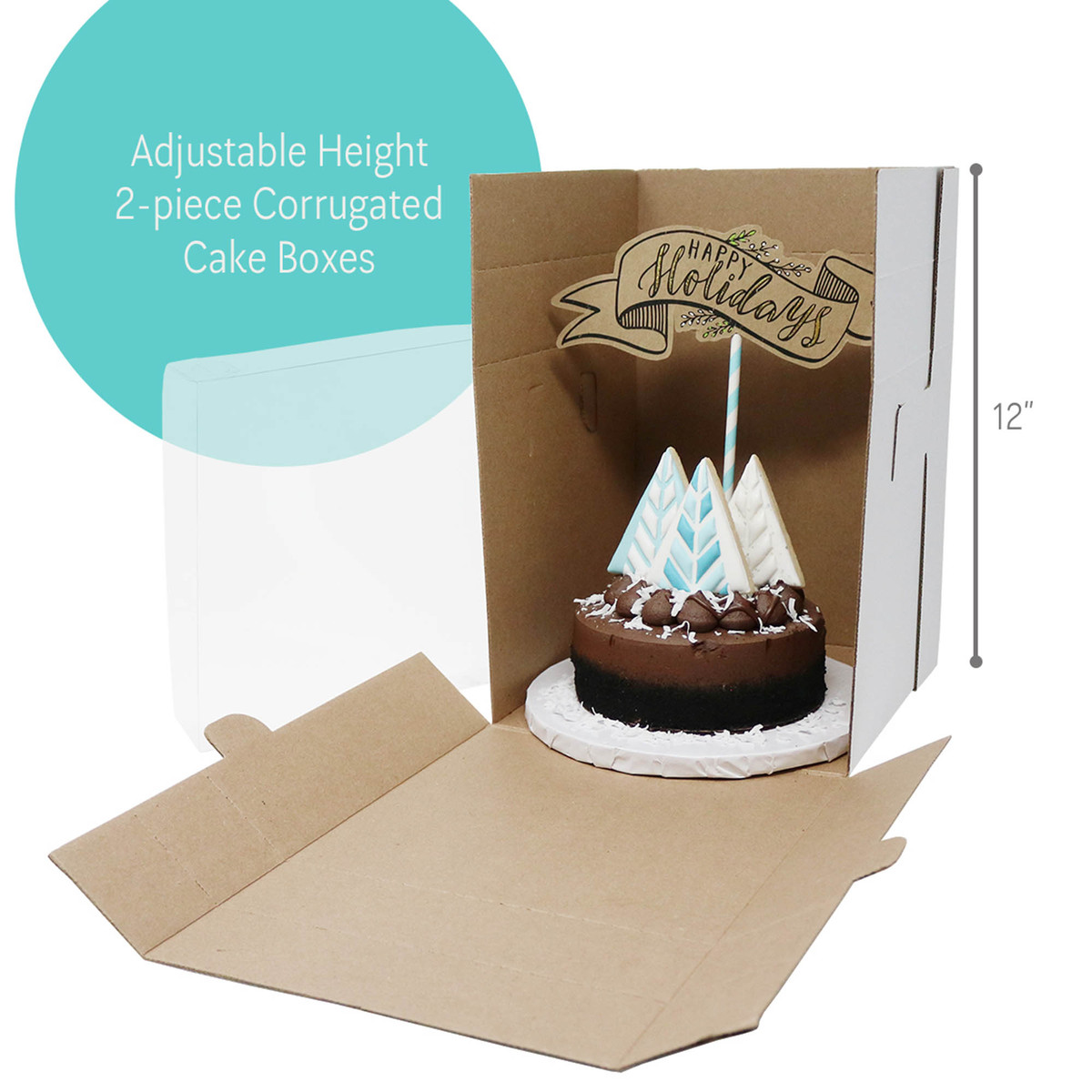Image of Adjustable Corrugate Cake Boxes