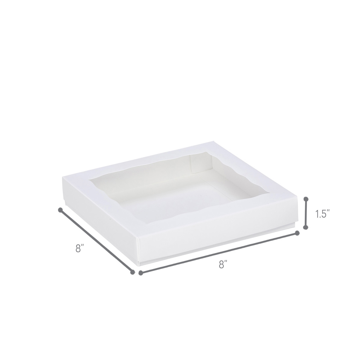 8 x 8 x 1.5in.