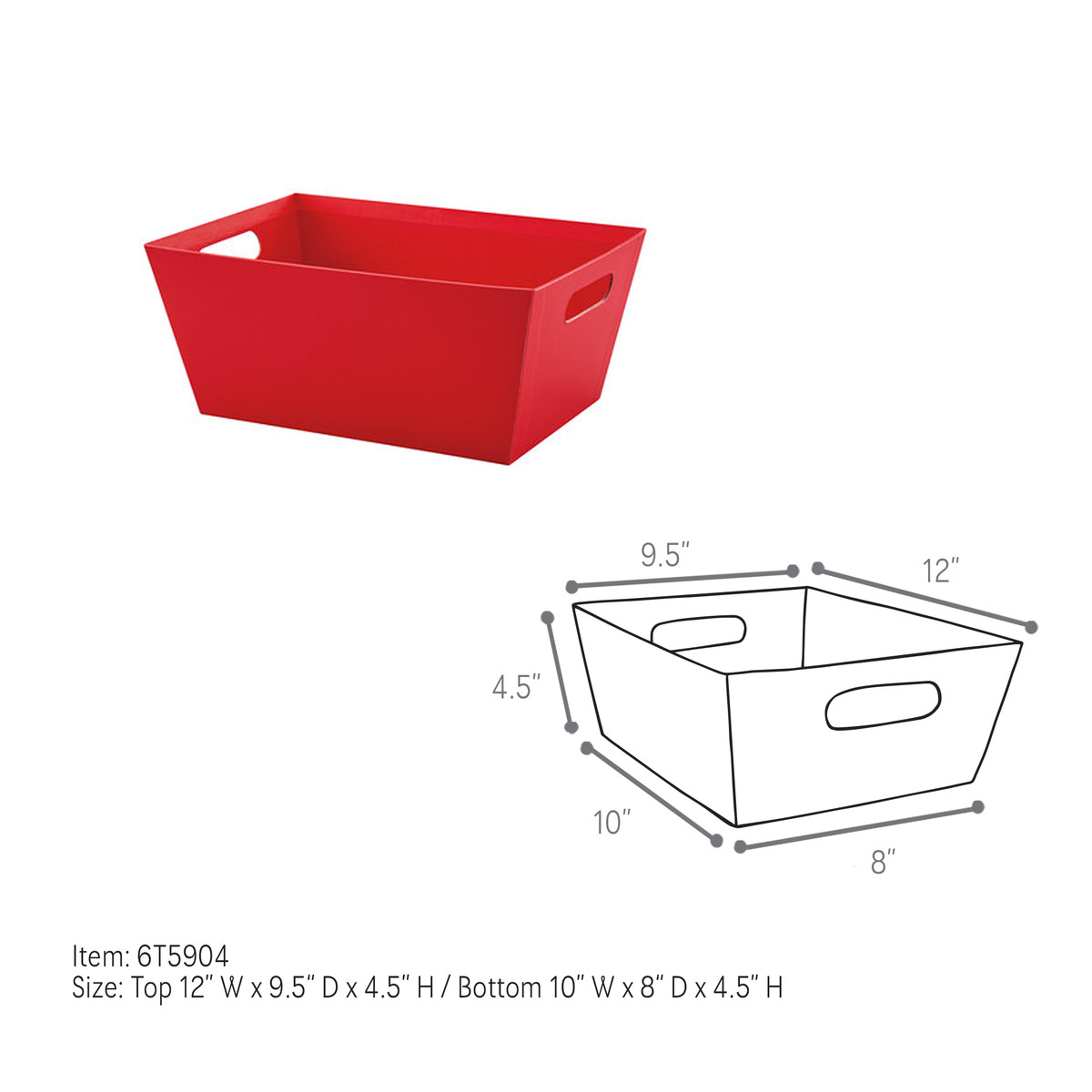 Large - 12 x 9.5 x 4.5in.