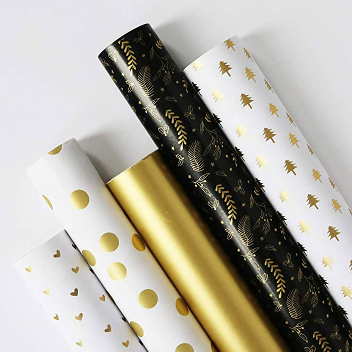 White & Gold Dots on Matte Paper