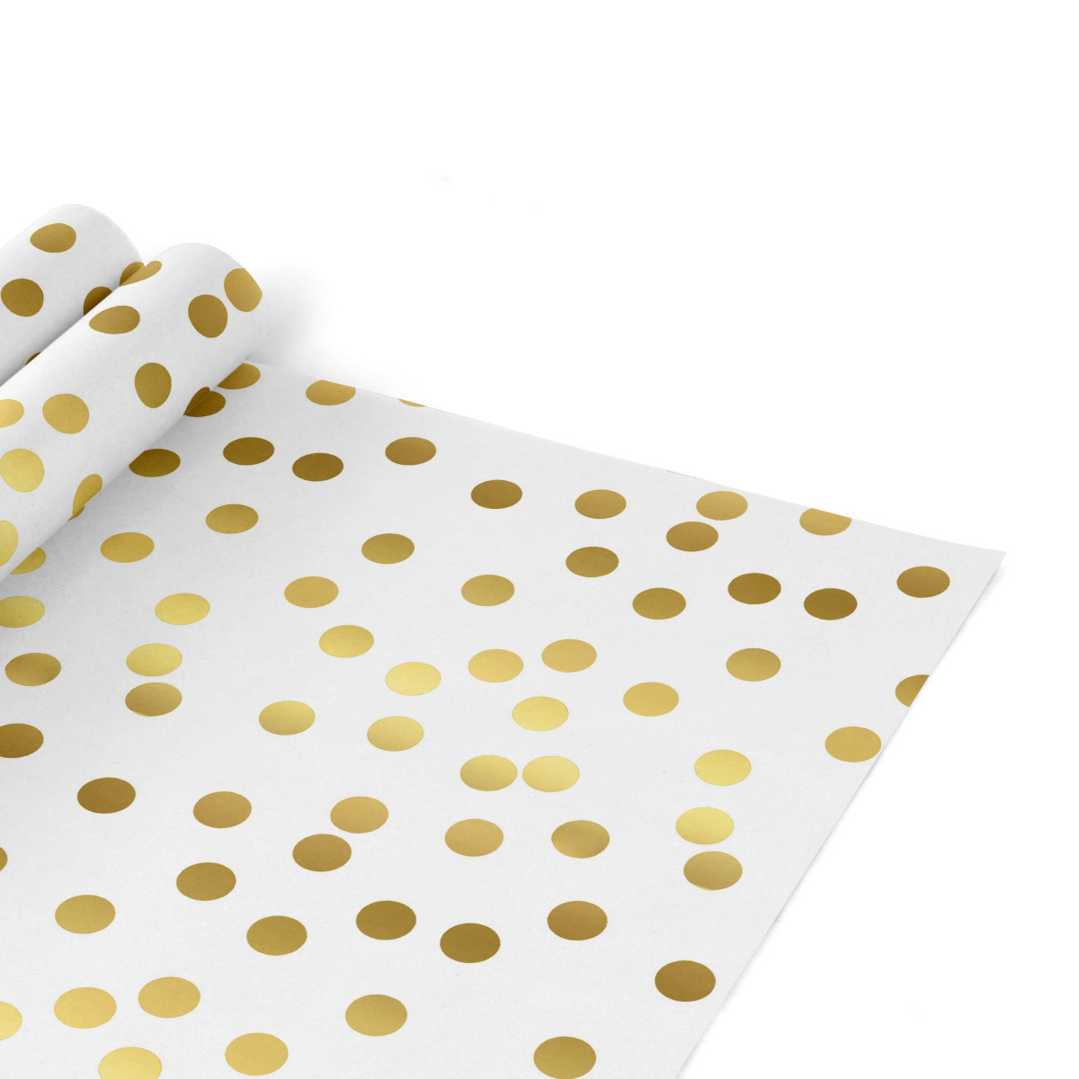 White & Gold Dots on Matte Paper