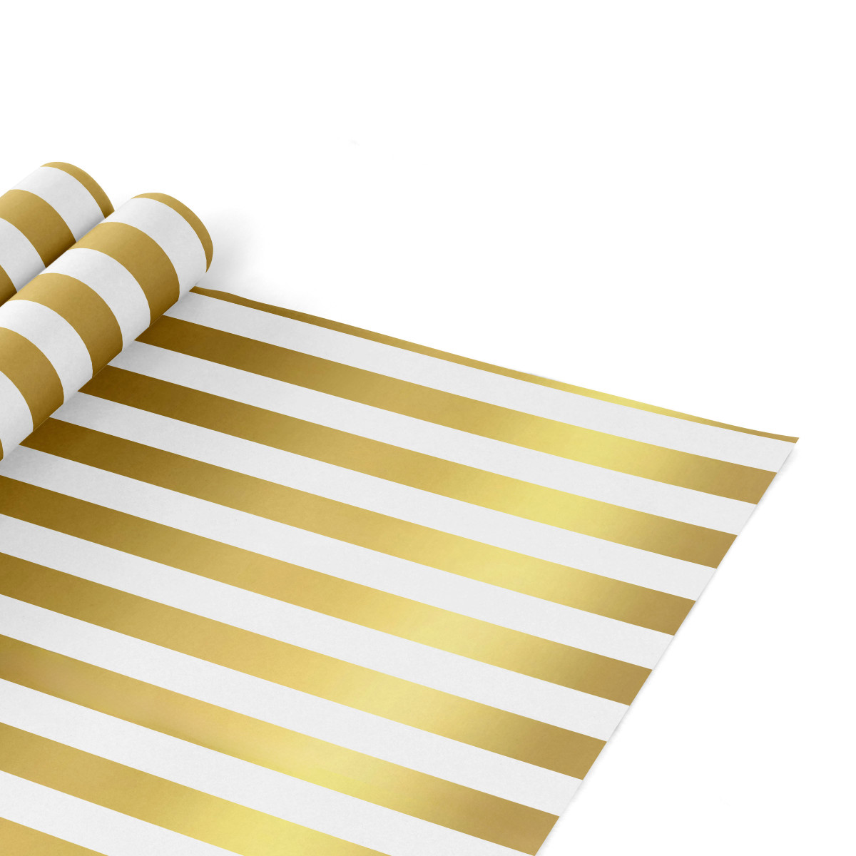 Gold & White Stripe