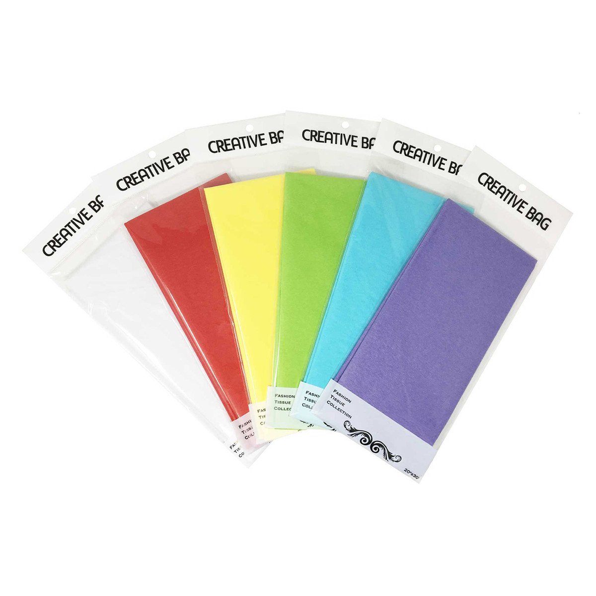 Image du papier de soie solide - 20 x 30 pouces - 6 feuilles