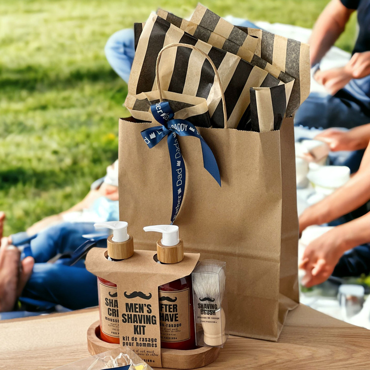 Black & Kraft Stripe