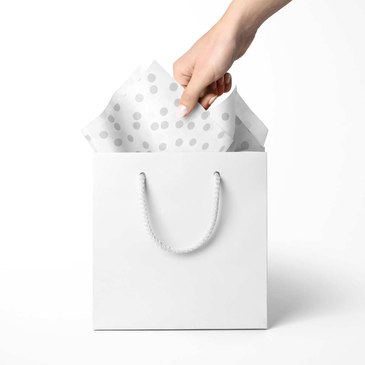White & Silver Dots