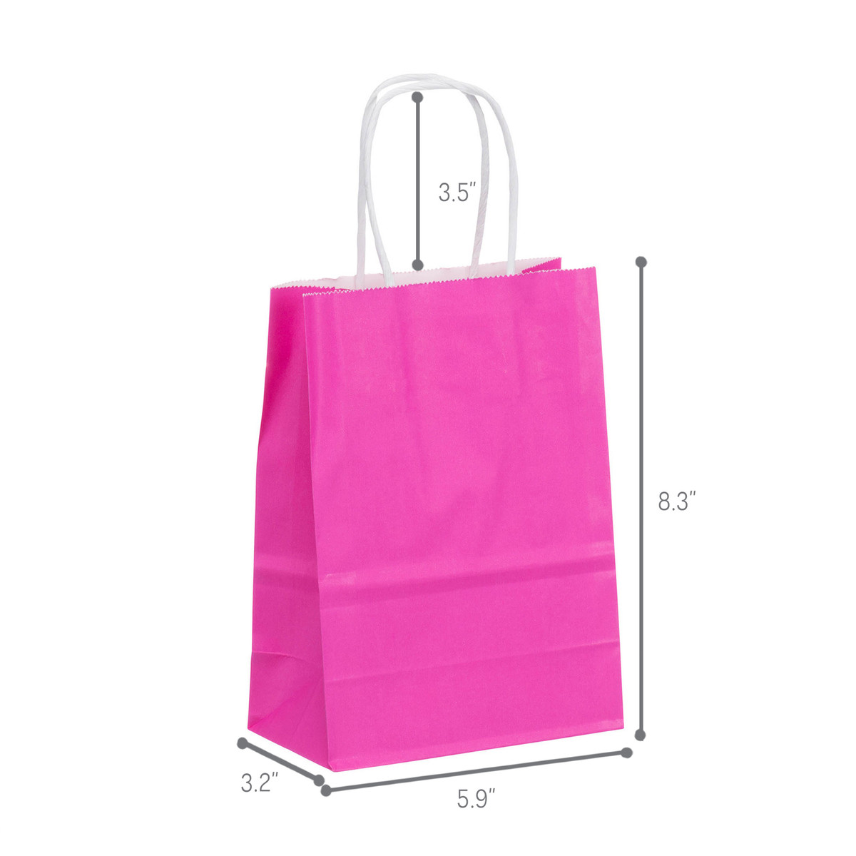 Hot Pink - 5.9 x 3.2 x 8.3in.