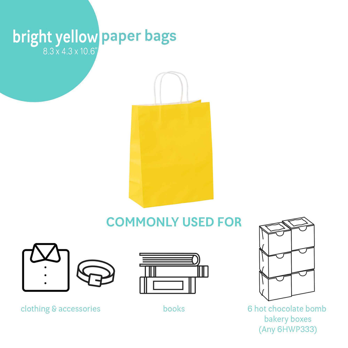 Bright Yellow - 8.3 x 4.3 x 10.6in.