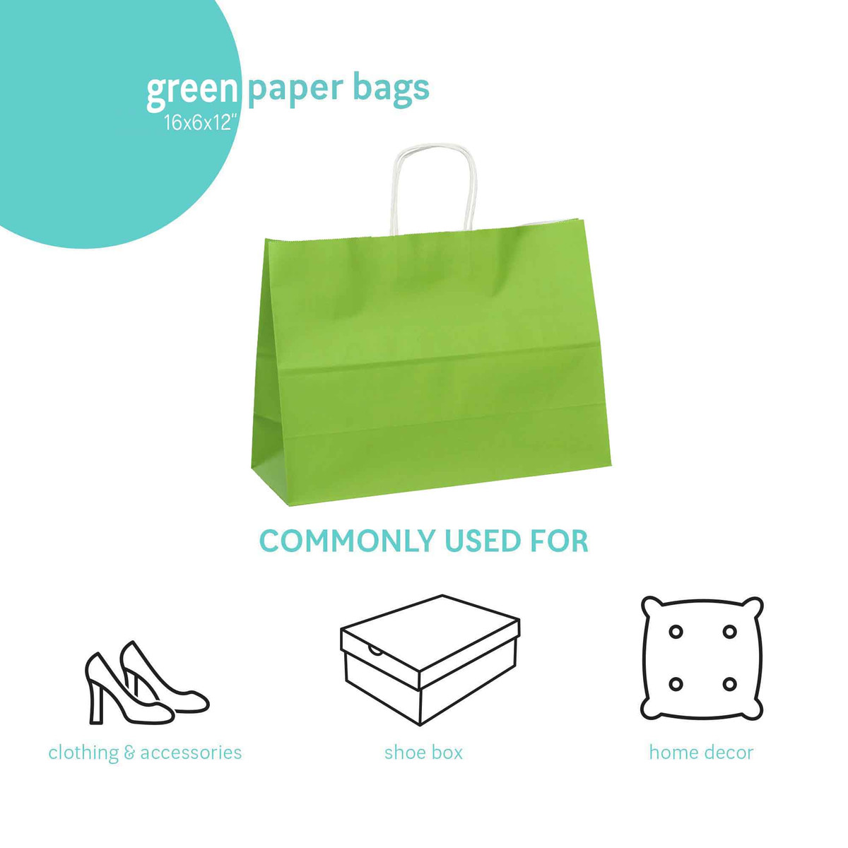 Green - 16 x 6 x 12in.