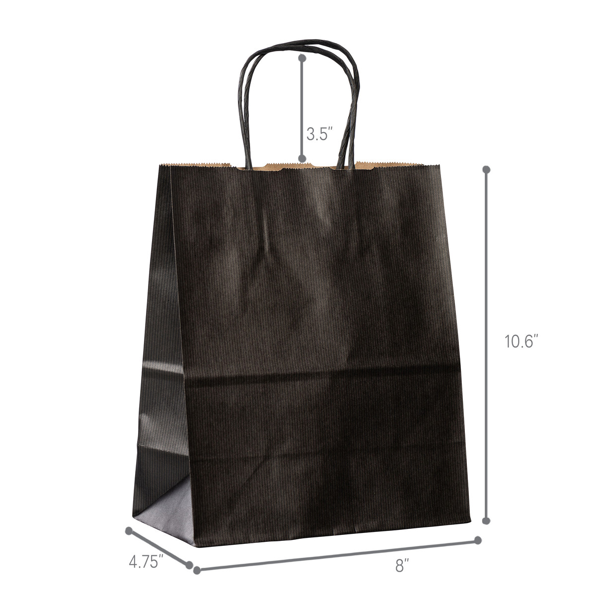 Black Pinstripe - 8 x 4.75 x 10.25in.