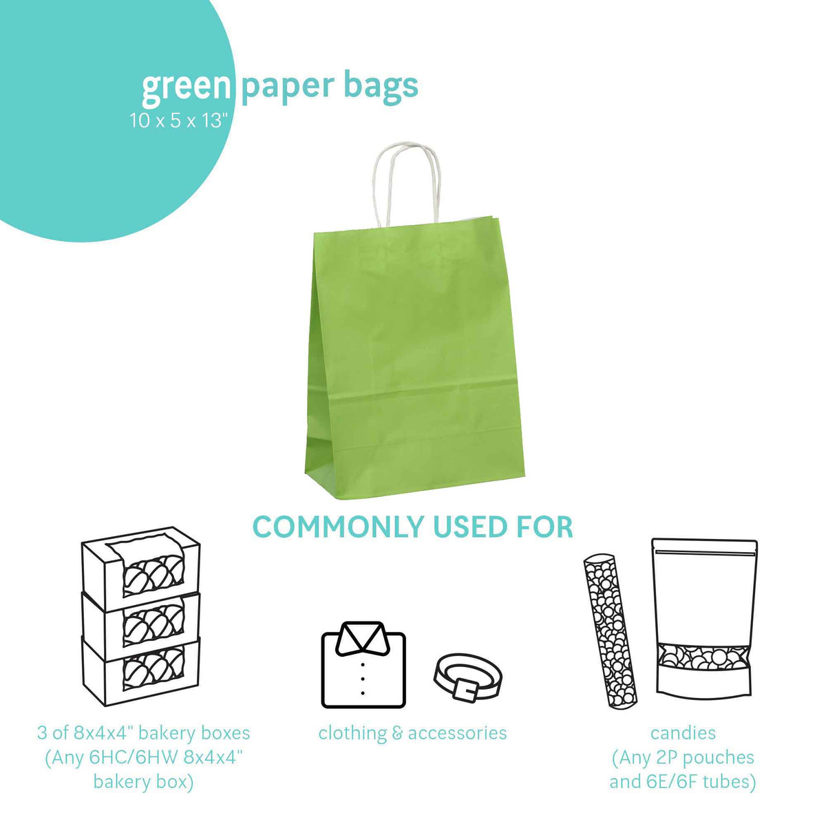 Green - 10 x 5 x 13in.