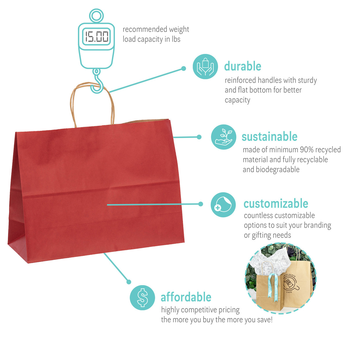 Red - 16 x 6 x 12in.