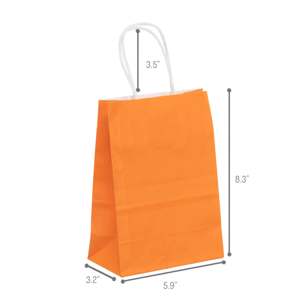 Bright Orange - 5.9 x 3.2 x 8.3in.