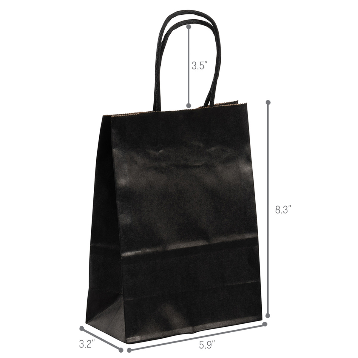 Black - 5.9 x 3.2 x 8.3in.