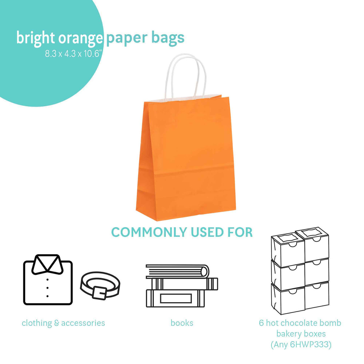 Bright Orange - 8.3 x 4.3 x 10.6in.