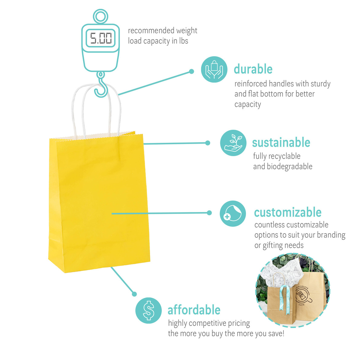 Bright Yellow - 5.9 x 3.2 x 8.3in. Bright Yellow - 5.9 x 3.2 x 8.3in.