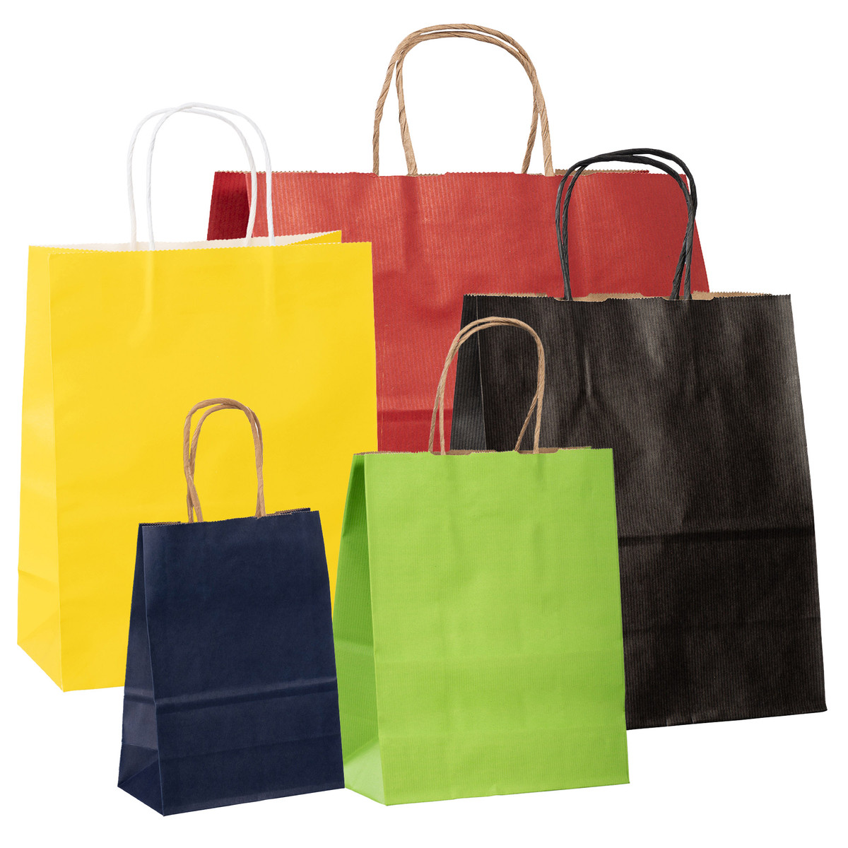 Colour Paper Shopping Bags