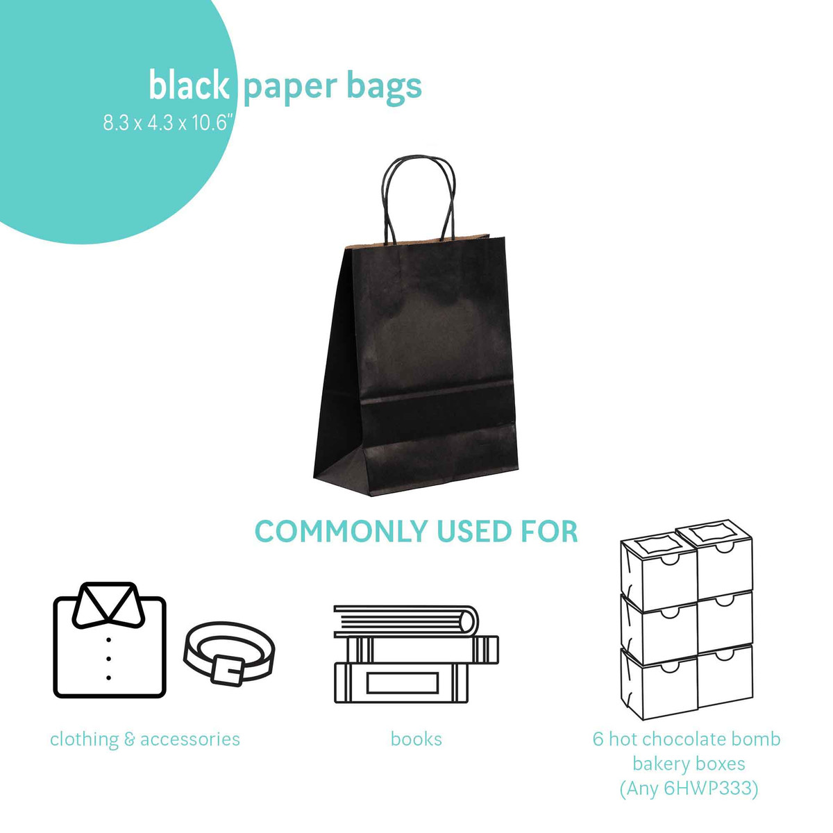 Black - 8.3 x 4.3 x 10.6in.