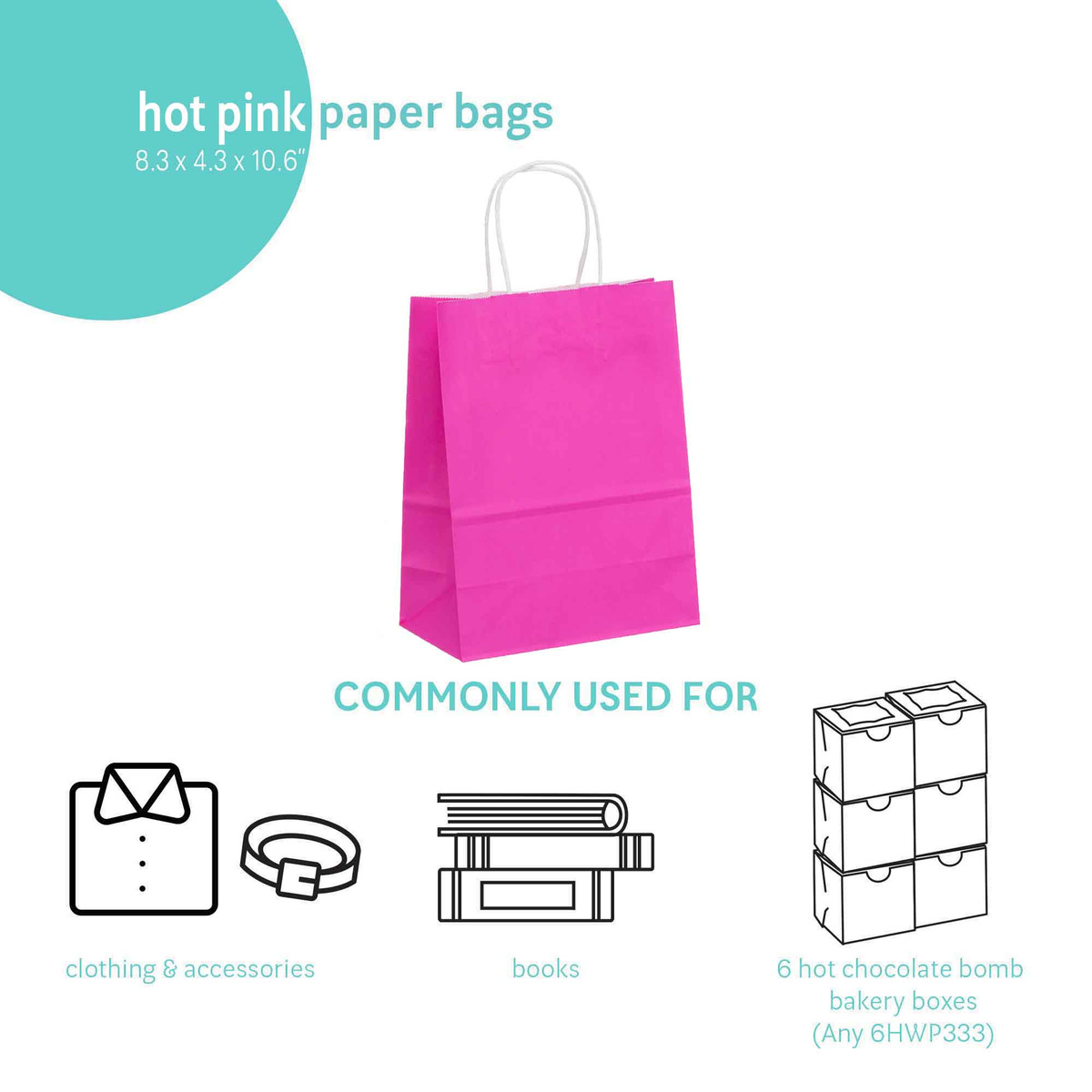 Hot Pink - 8.3 x 4.3 x 10.6in.