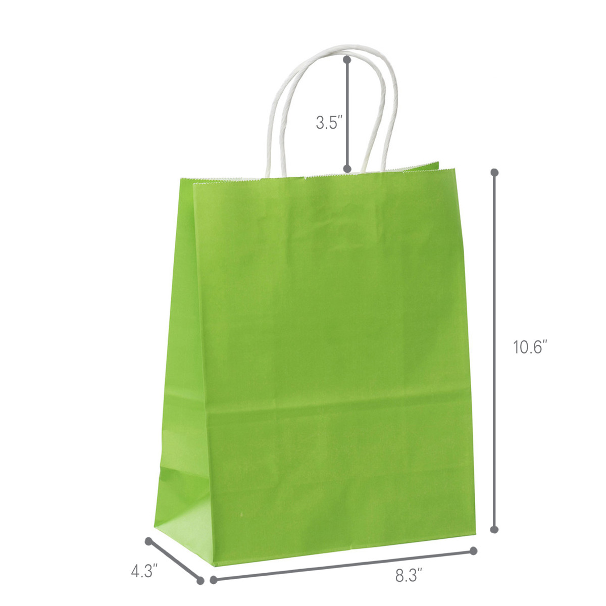 Green - 8.3 x 4.3 x 10.6in.