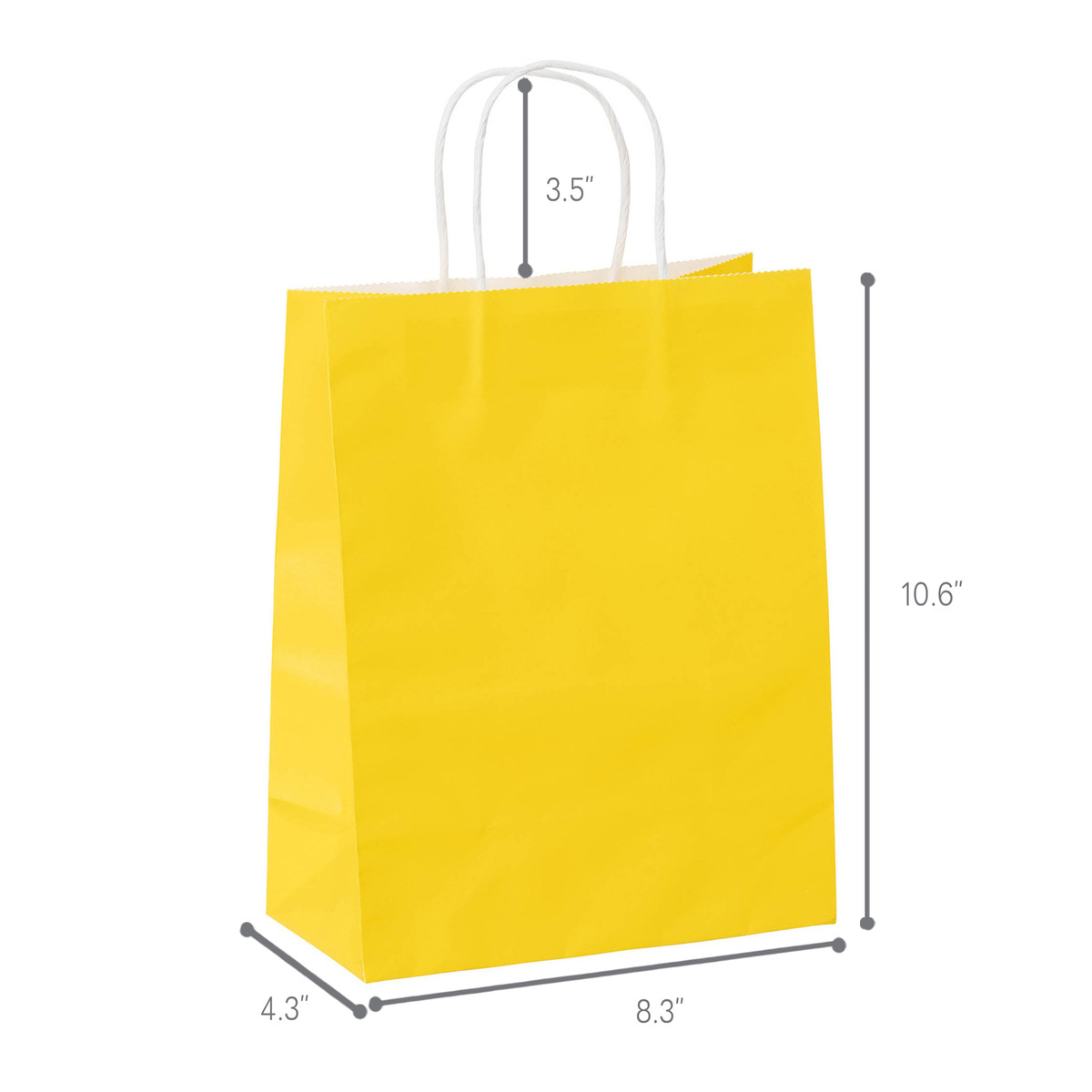 Jaune vif - 8.3 x 4.3 x 10.6in.