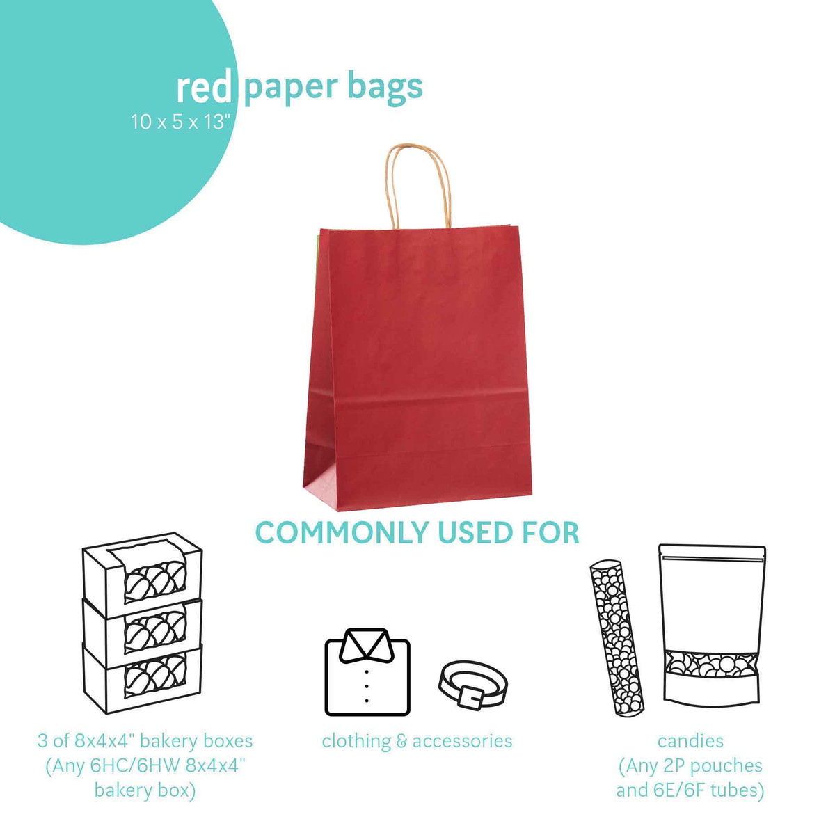 Red - 10 x 5 x 13in.