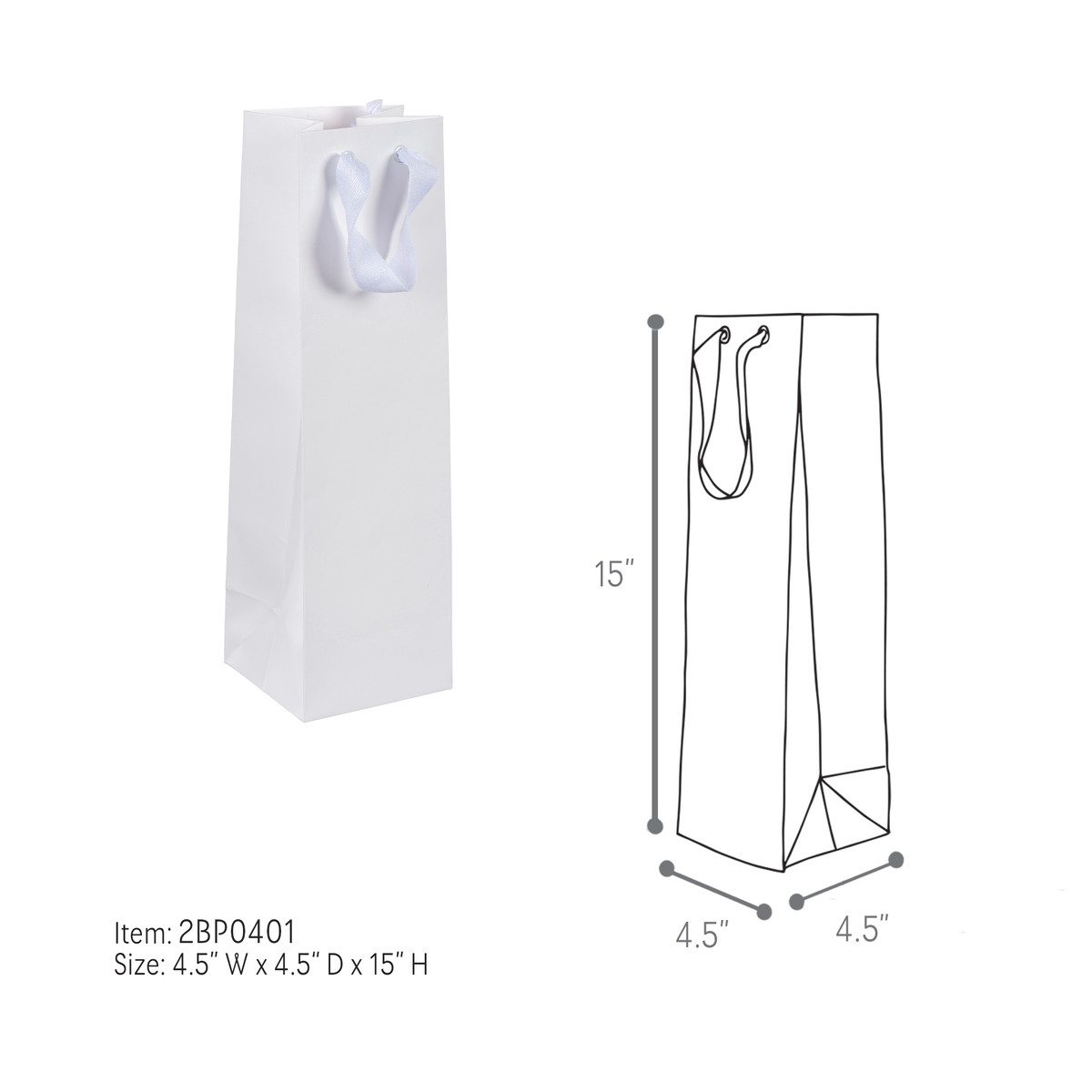 White - 4.5 x 4.5 x 15in.