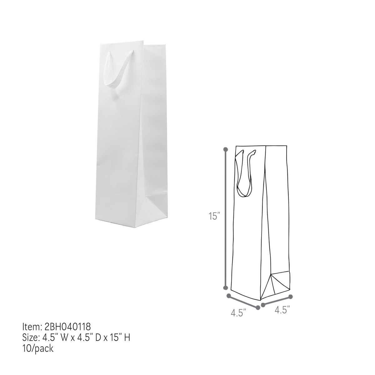 White - 4.5 x 4.5 x 15in.