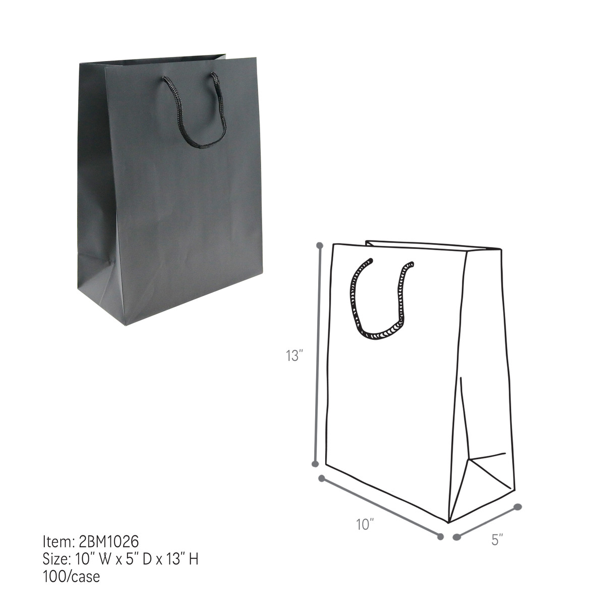 Black - 10 x 5 x 13in.