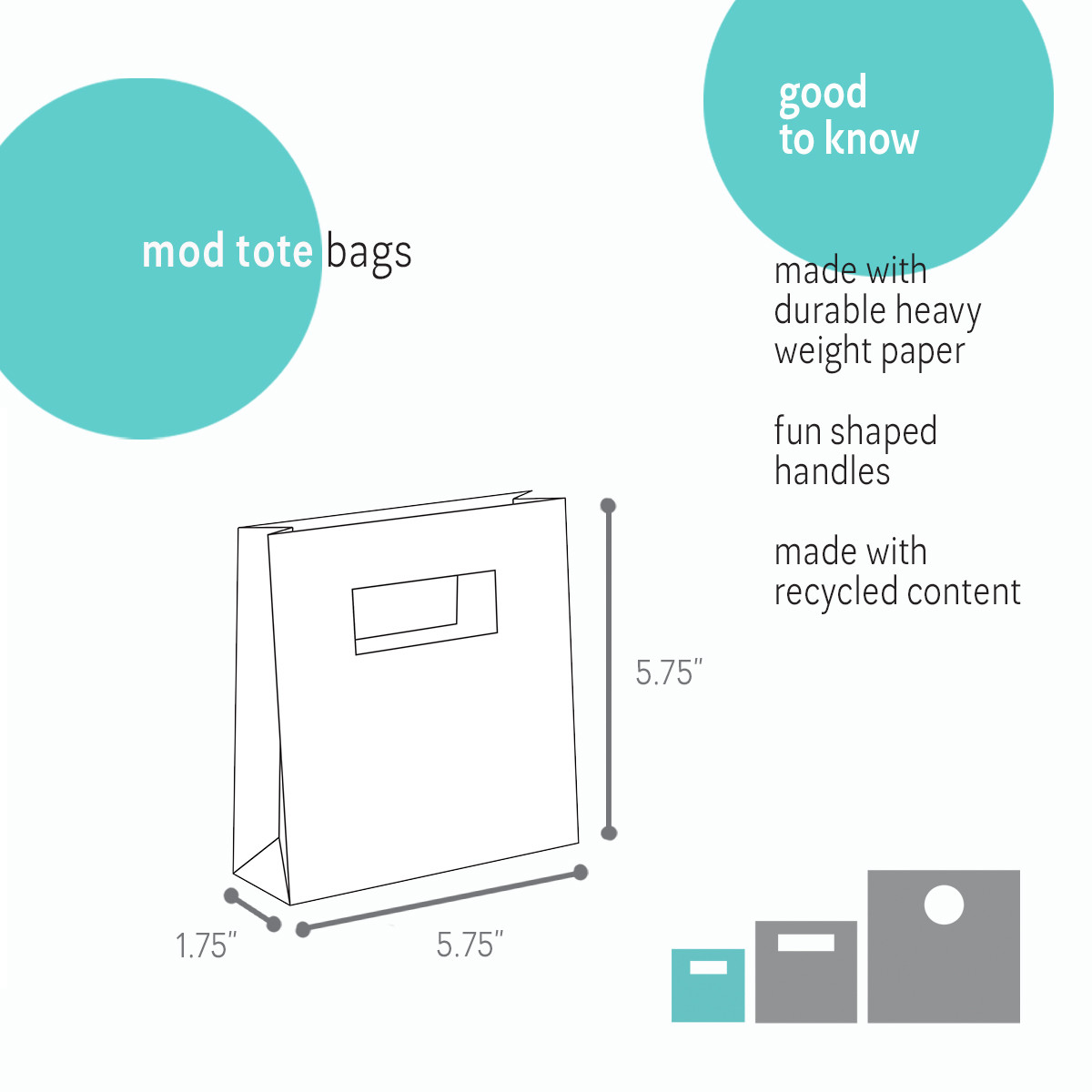 White - 5.75 x 1.75 x 5.75in.