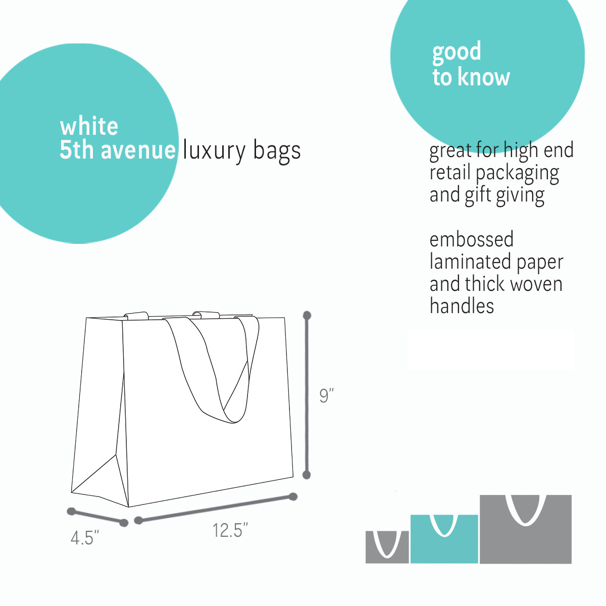 White - 12.5 x 4.5 x 9in.