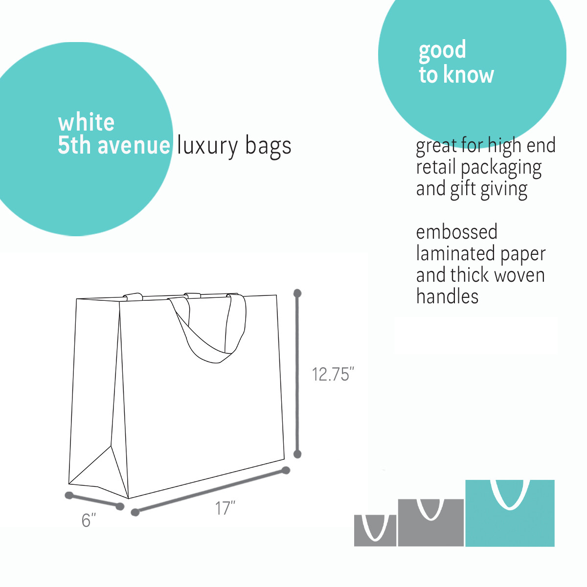 White - 17 x 6 x 12.75in.