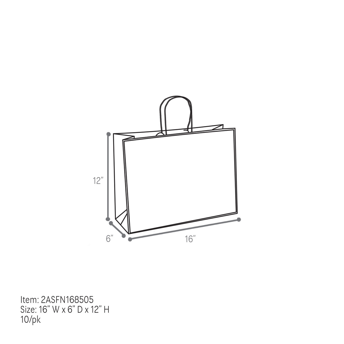 Kraft - 16 x 6 x 12in.