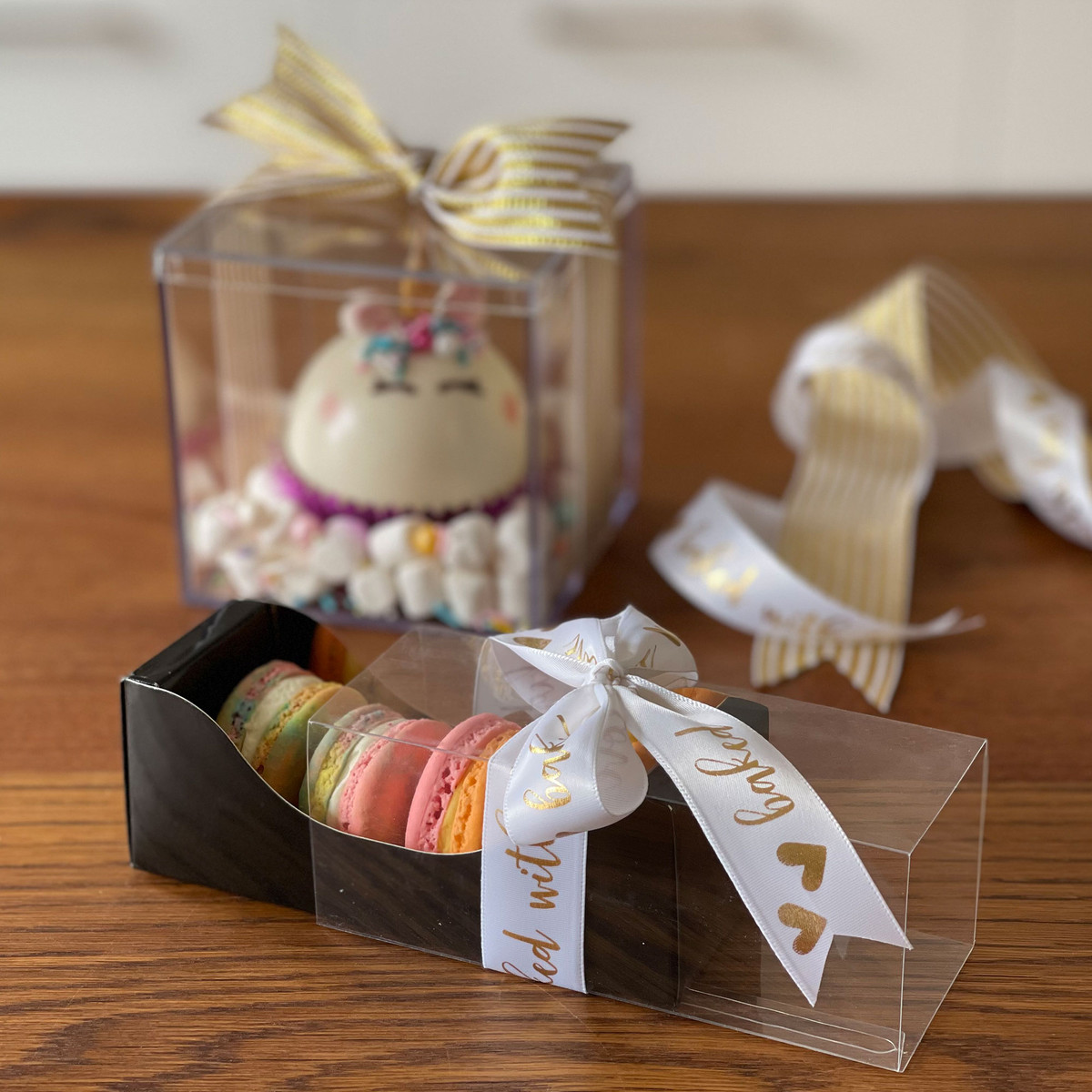 Image of Macaron Boxes with Clear Sleeve
