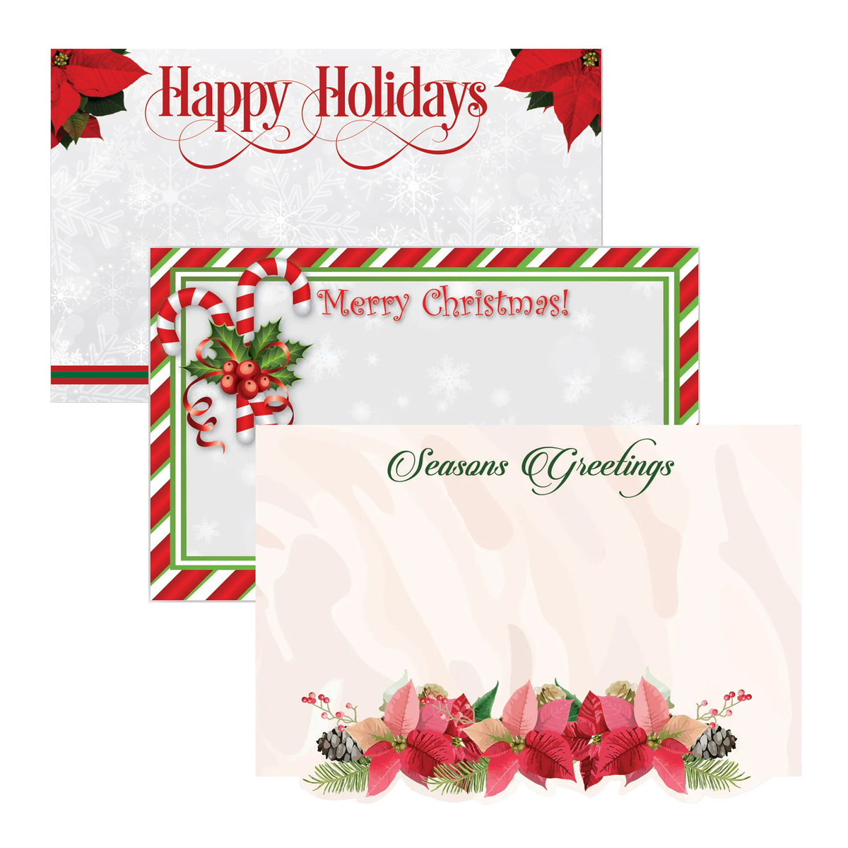 Merry Christmas Green Ornaments - 3.5 x 2.25in.