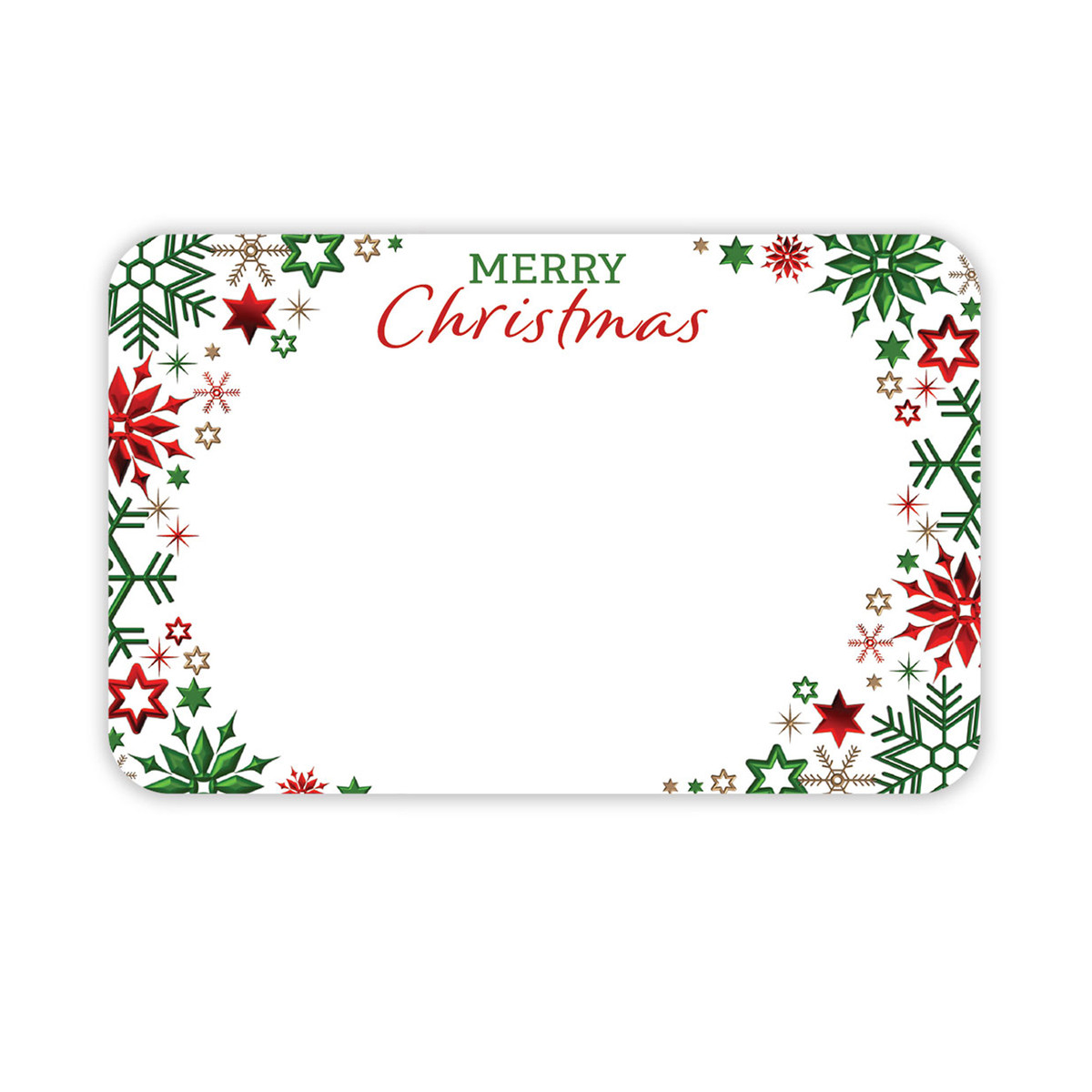 Merry Christmas Snowflake - 3.5 x 2.25in.