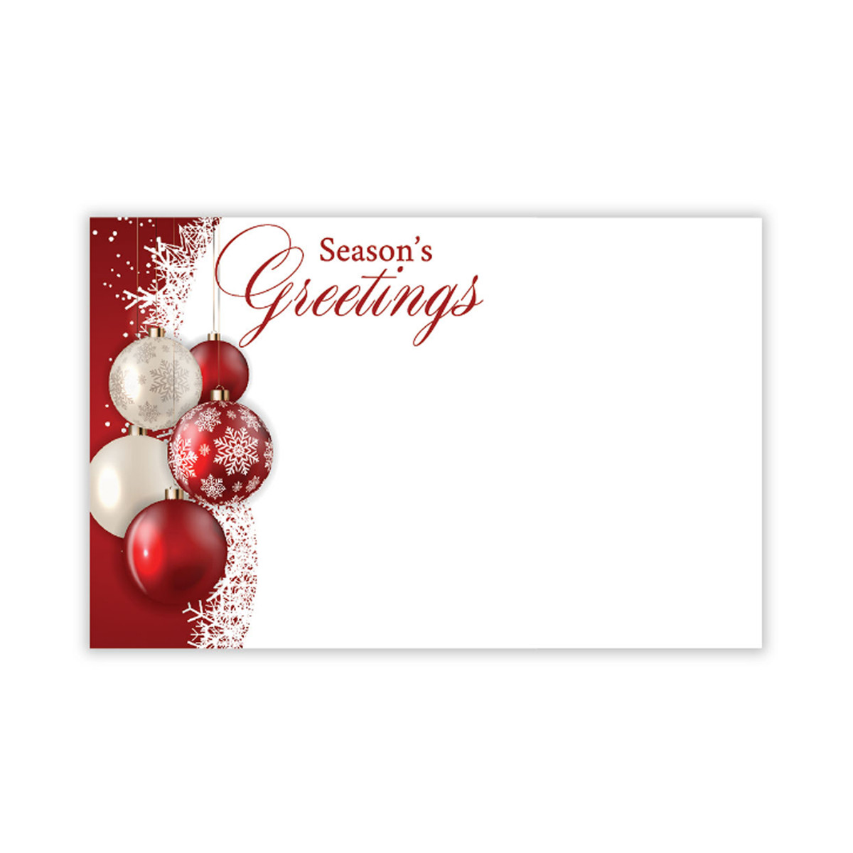 Season's Greetings Ornaments - 3.5 x 2.25in.