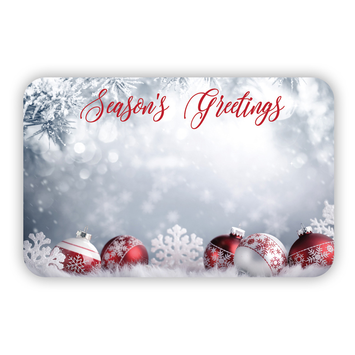 Seasons Greeting Ornaments - 3.5 x 2.25in.