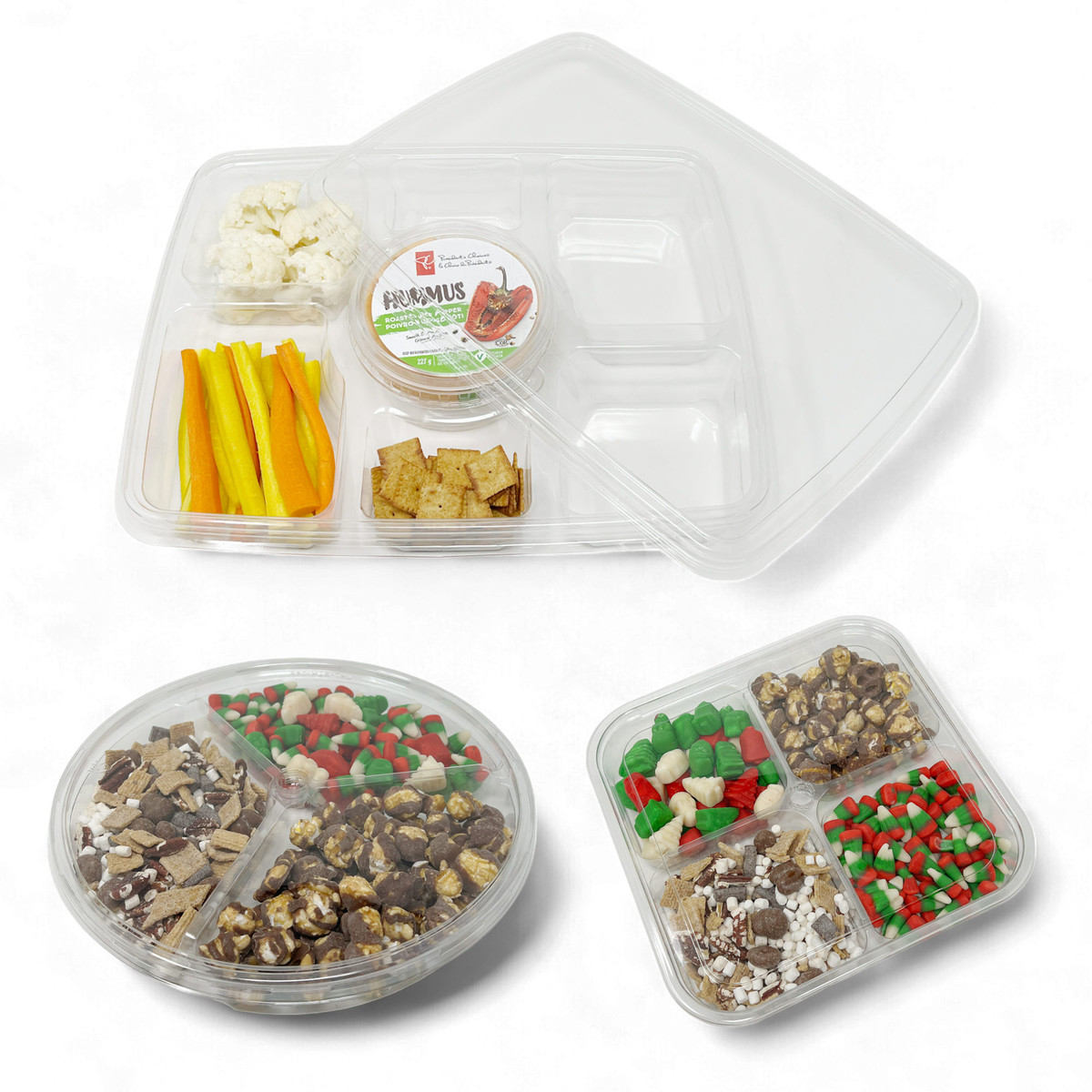 Image of Clear Compartment Trays