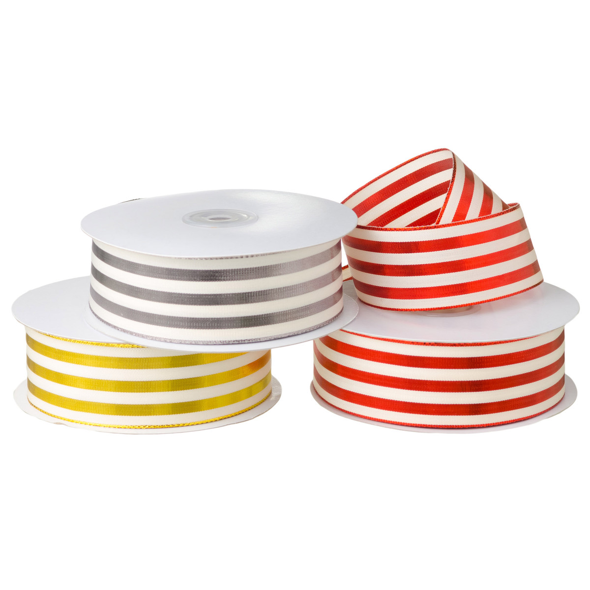 Image of Striped Metallic Ribbon