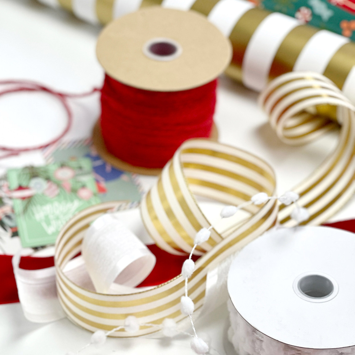 Image of Striped Metallic Ribbon